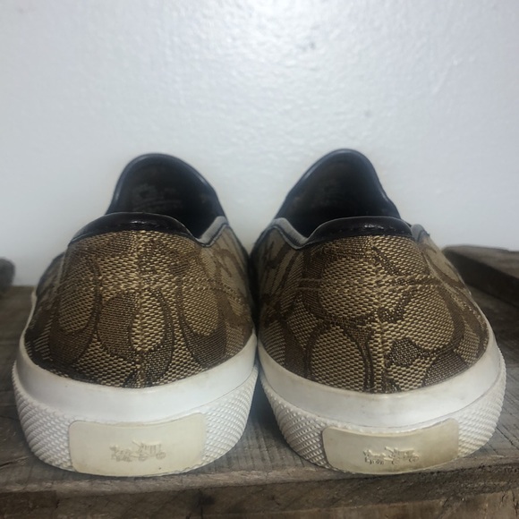 Coach Brown Chrissy Canvas Slip On Sneaker Shoe Sz 9.5B - Picture 2 of 8